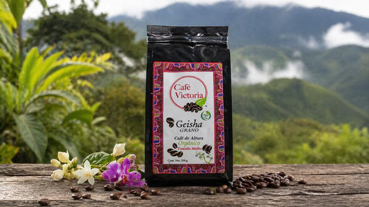 Café Victoria Geisha coffee bag 250g — USDA Organic and Kosher certified Panama Geisha coffee
