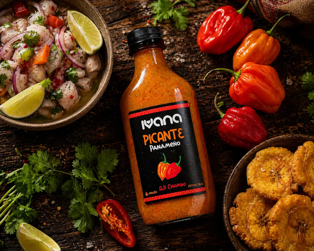  Ivana Hot Sauce bottle — authentic Panamanian ají chombo habanero pepper sauce made with a family recipe and Afro-Antillean roots