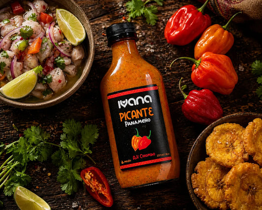  Ivana Hot Sauce bottle — authentic Panamanian ají chombo habanero pepper sauce made with a family recipe and Afro-Antillean roots