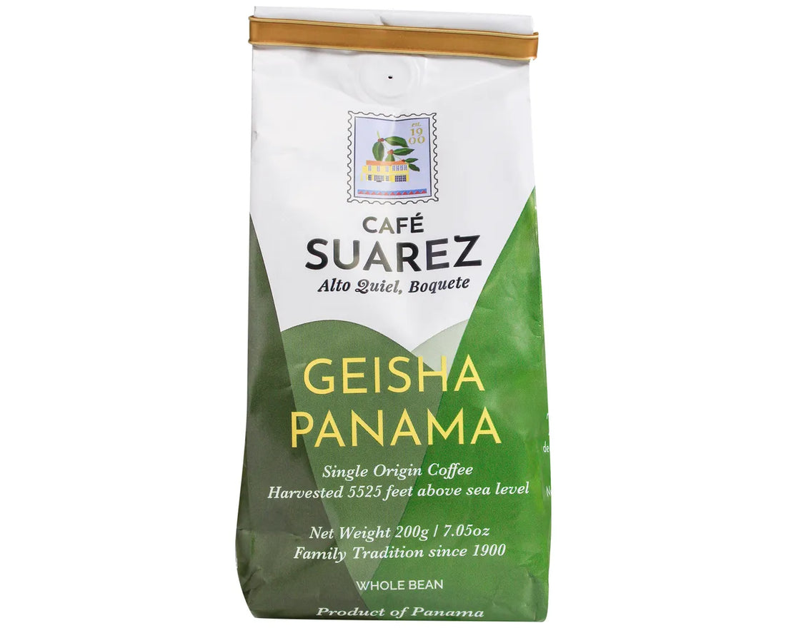 Café Suarez Geisha Washed single origin coffee 200g bag from Boquete Panama