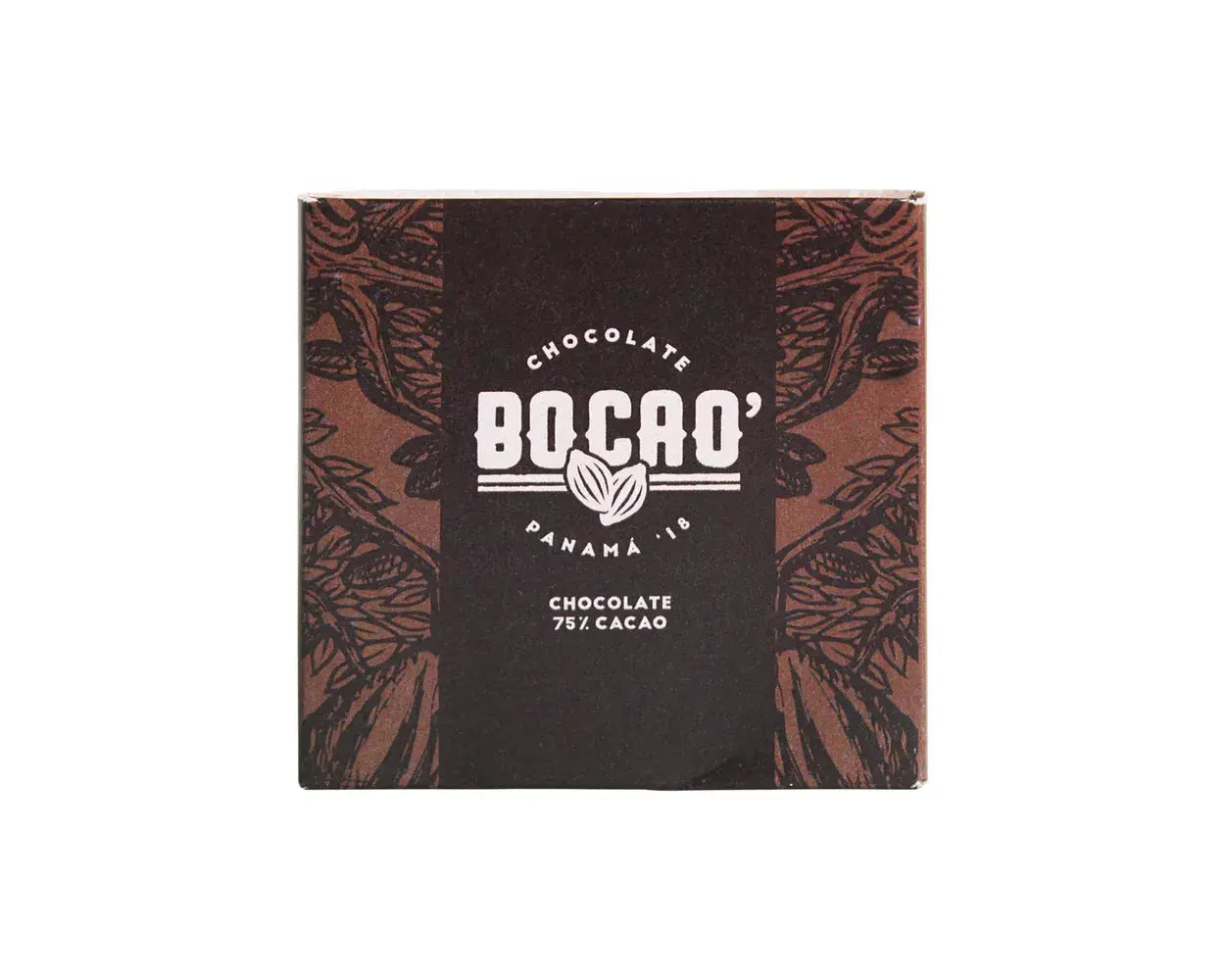 Bocao Panama 75% dark chocolate bar made with organic Bocas del Toro cacao 50g