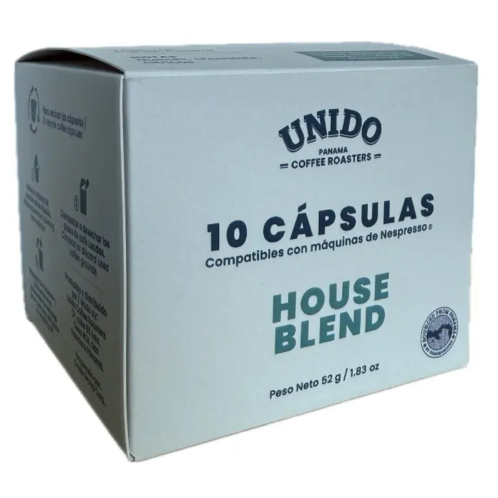 Café Unido Panama coffee Nespresso-compatible capsules – House Blend, 10 ct