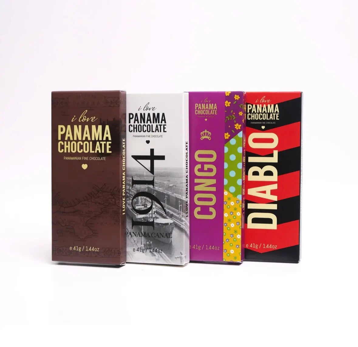 I Love Panama Chocolate / Mini Box - Assorted Dark Chocolate Flavors 164g Boquete Coffee Traders
