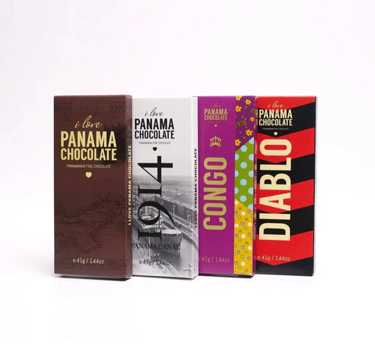 I Love Panama Chocolate / Mini Box - Assorted Dark Chocolate Flavors 164g Boquete Coffee Traders