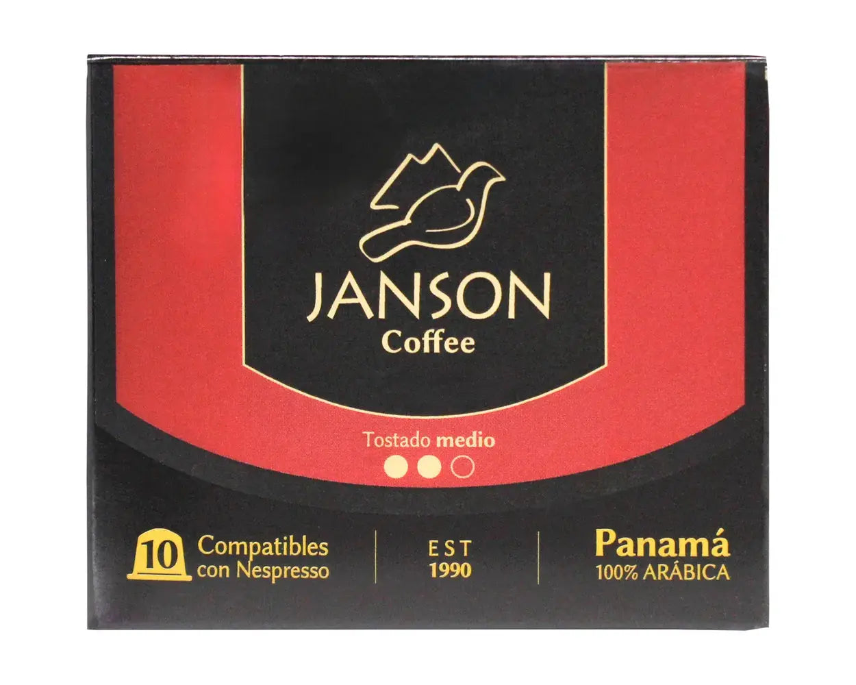Janson Family Arabica medium roast Panama coffee Nespresso-compatible capsules – 10 ct