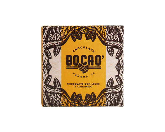 Bocao Milk Chocolate and Caramel 50g — artisan bean-to-bar Panama chocolate with crunchy caramel