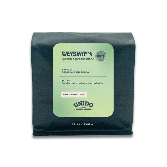 Café Unido Geishify Geisha 340g whole bean specialty coffee from Panama