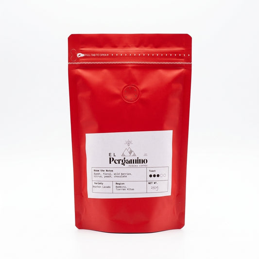 El Pergamino Panama Coffee washed Bourbon 250g bag - Bambito, Tierras Altas, Chiriquí