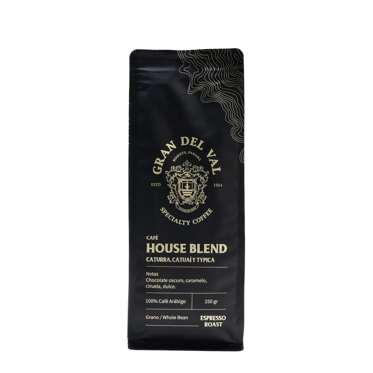 Gran del Val House Blend 250g Panama Arabica coffee from a century-old Boquete farm