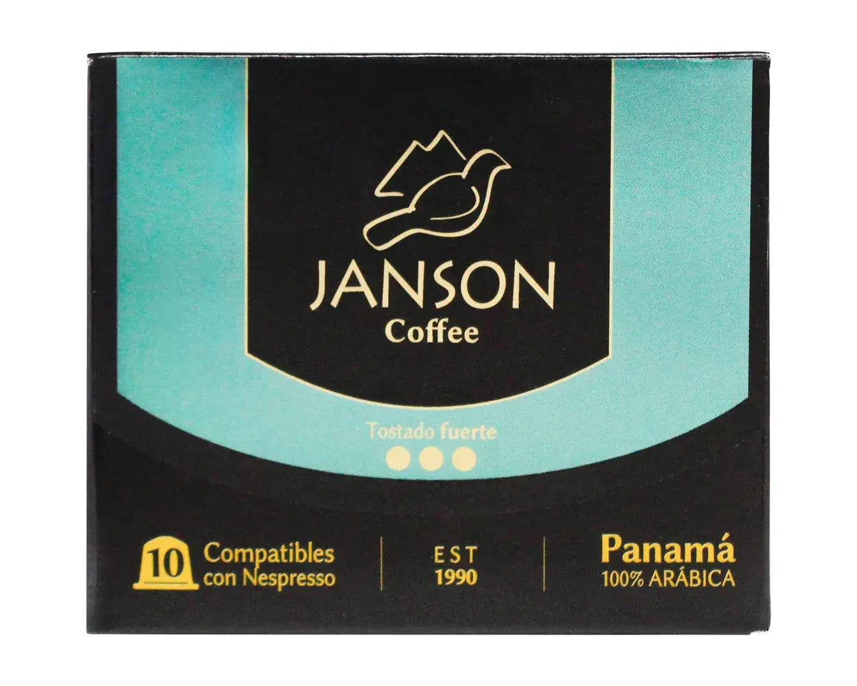Janson Family Arabica dark roast Panama coffee Nespresso-compatible capsules – 10 ct